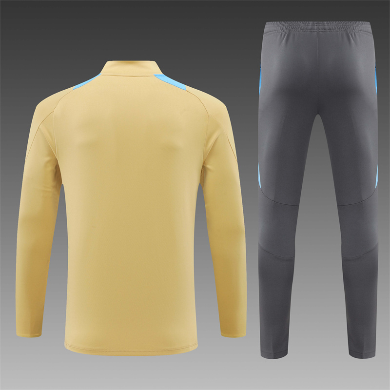 2024/2025 Player Edition Argentina Pre-Match Gold Half-zip training suit Football Jersey