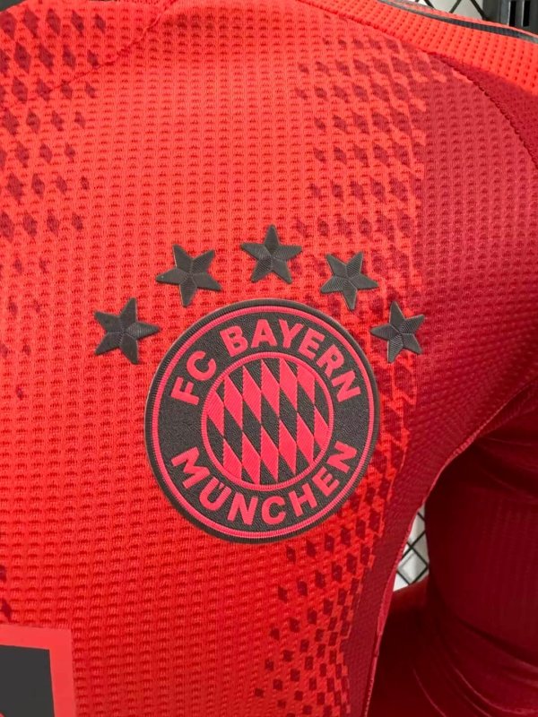 2024/2025 Long Sleeve Player Version Bayern Munchen Home Football Shirt