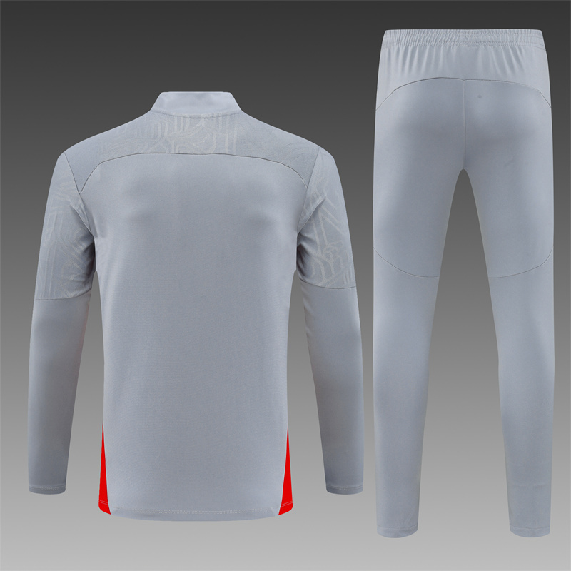 2024/2025 Player Edition AC Pre-Match Shirt Grey Half-zip training suit Football Jersey