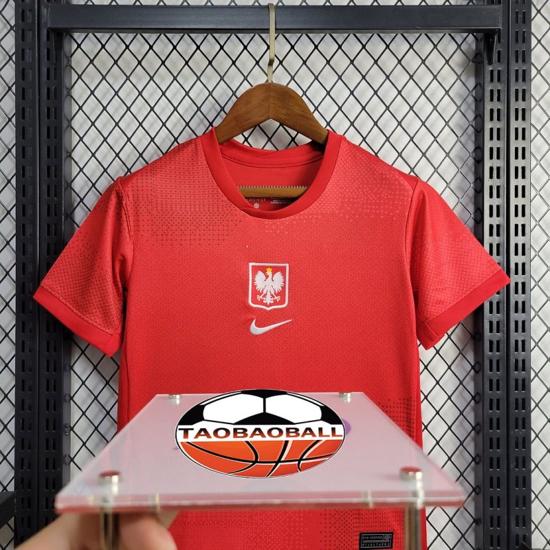2024 Poland Away Football Shirt Kids