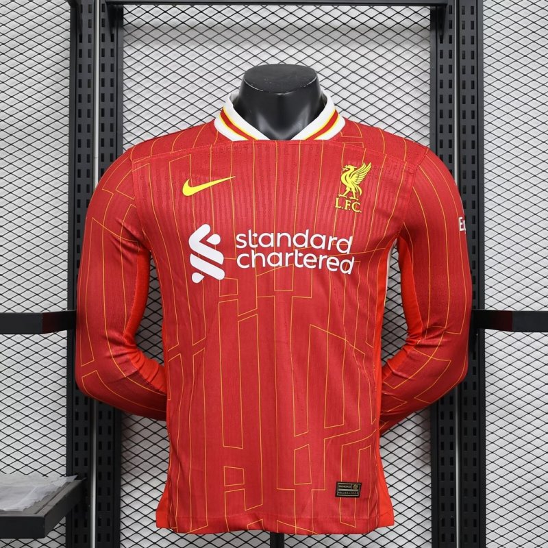 2024/2025 Player Version Long Sleeve Liverpool Home Football Shirt