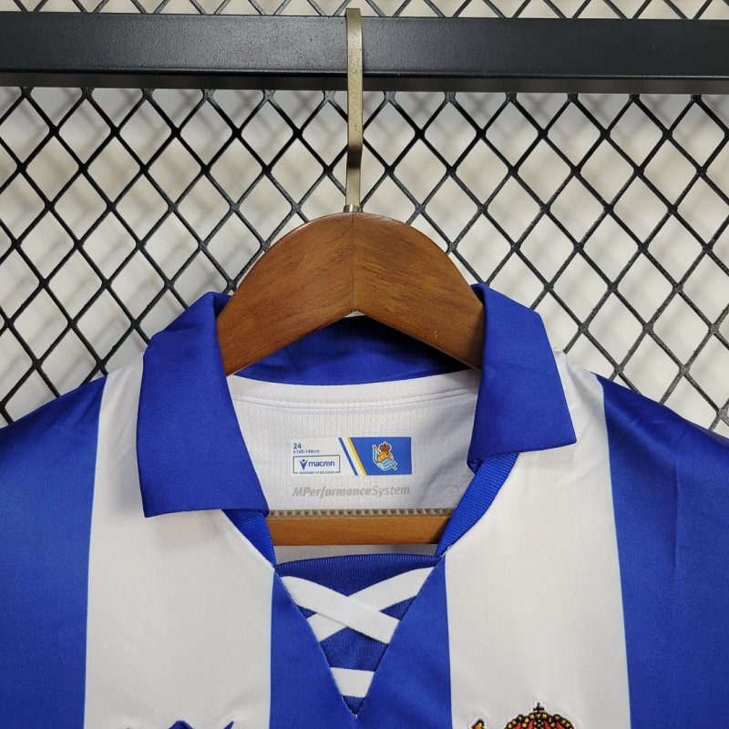 2024/2025 Real Sociedad Home Football Shirt Kids Size 1