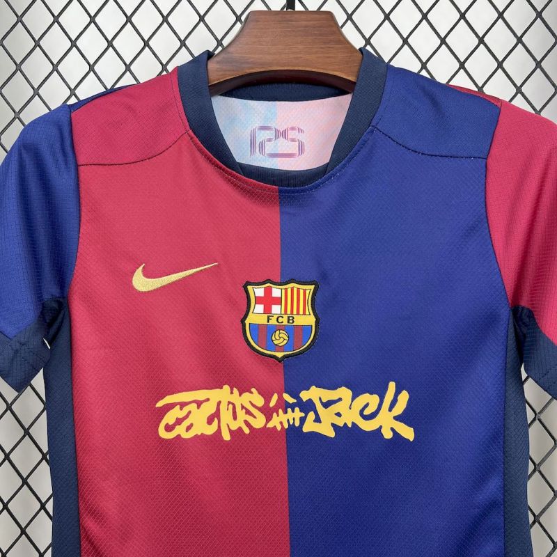 24/25 Limited Edition FC Barcelona x Travis Scott Men’s Home Jersey（Kids Size）