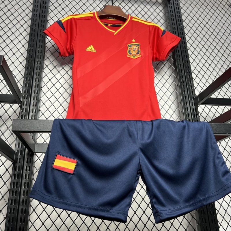 2012 Retro Spain Home Football Shirt Kids