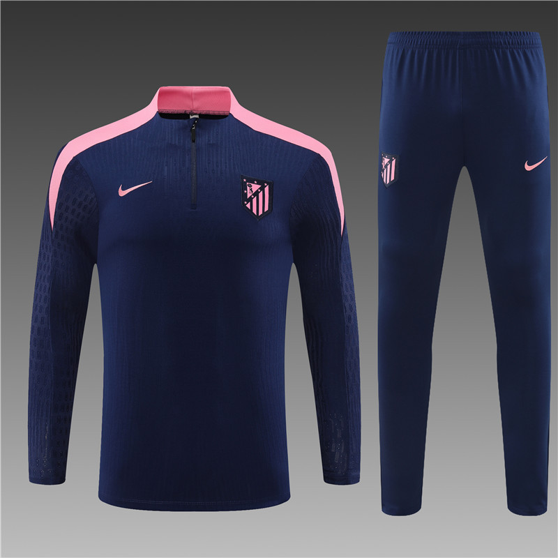 2024/2025 Players Edition Atletico Royal Blue Half-zip training suit Football Jersey