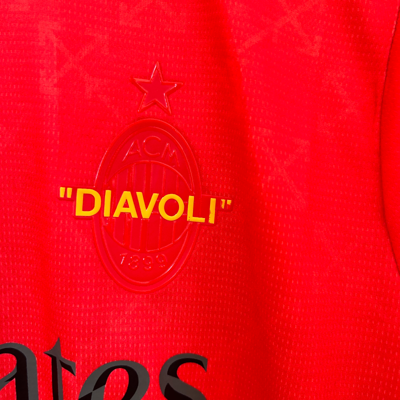 2024/2025 AC Milan Third Away Red and Green Football Shirt