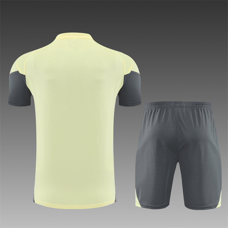 2025/26 short sleeve Real Madrid yellow training suit