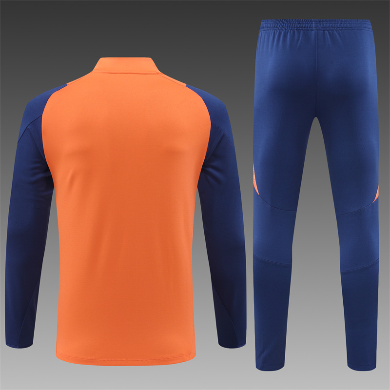2024/2025 Player Edition Manchester United Orange Half-zip training suit  Football jerseys