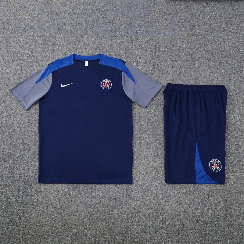 2025/26 Short Sleeve Paris Royal Blue Training Suit (Kids Size)