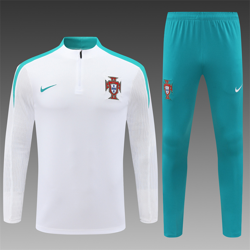 2024/2025 Jersey Edition Portugal Prematch Jersey Half-zip training suit Football Jersey