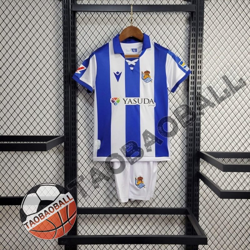 2024/2025 Real Sociedad Home Football Shirt Kids Size 1