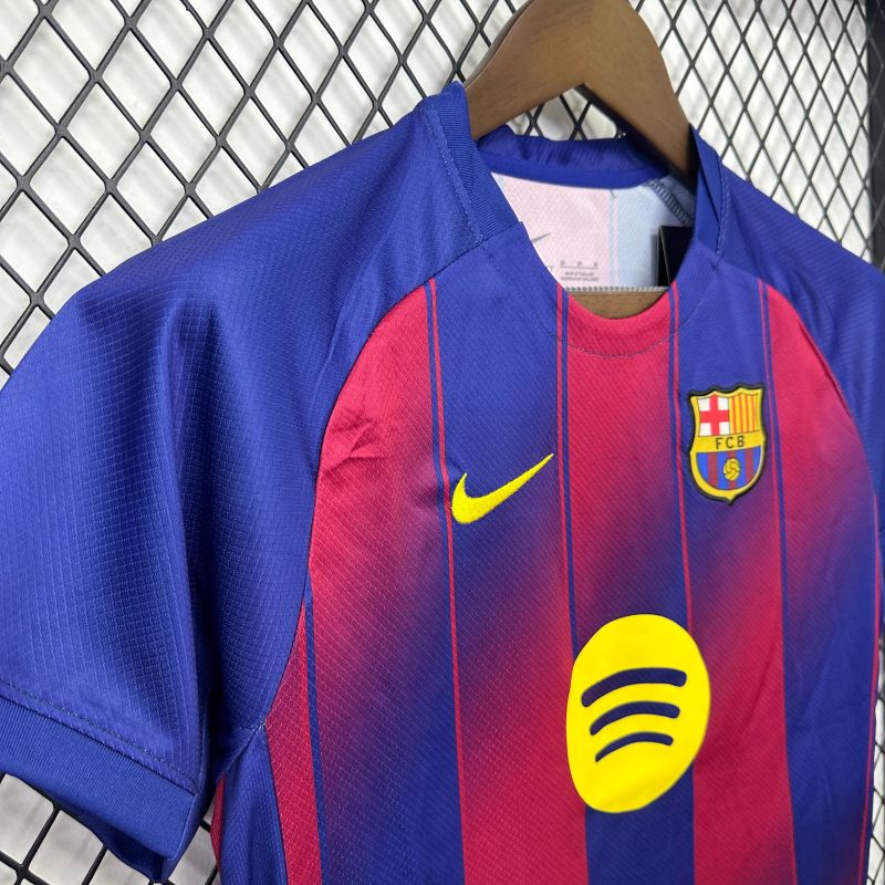 2025/26 Barcelona Home Shirt Kids Kit
