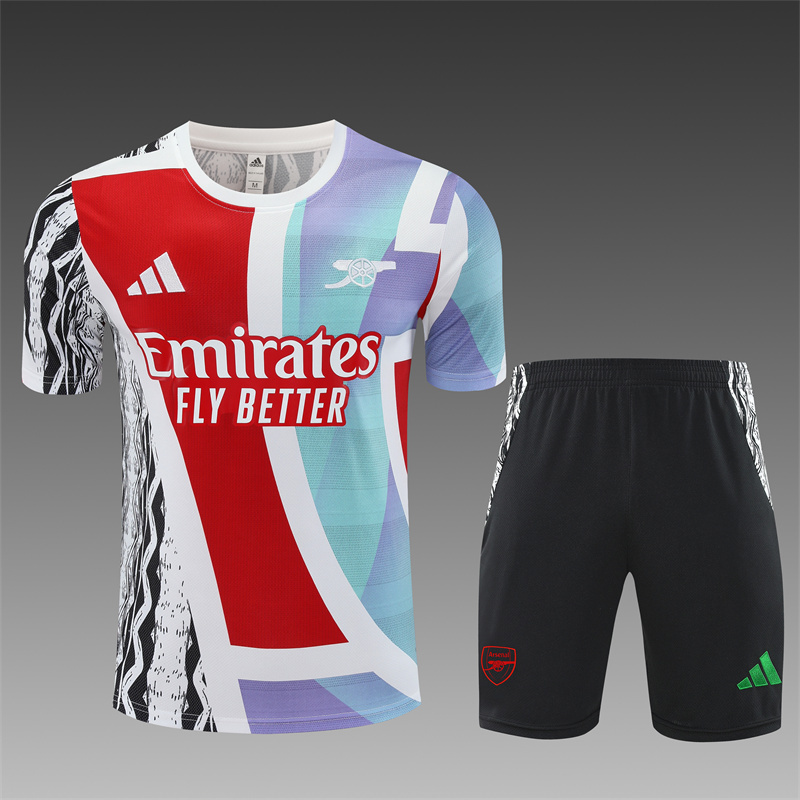 2024/25 Arsenal short sleeve white camouflage training suit (Kids Size)
