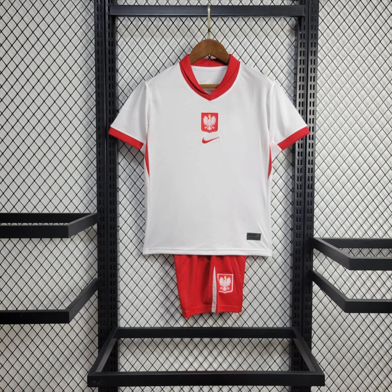 2024 Poland Home Football Shirt Kids
