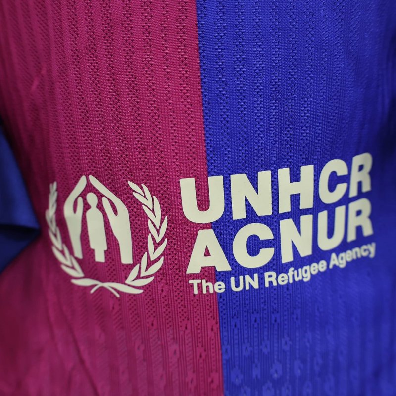 2024/2025 Long Sleeve Player Version Barcelona Home Football Shirt