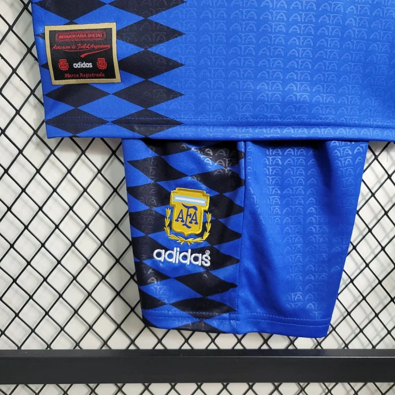 1994 Retro Argentina Away Football Shirt Kids