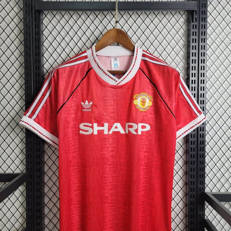 1990/1992 Retro Manchester United Home Football Shirt