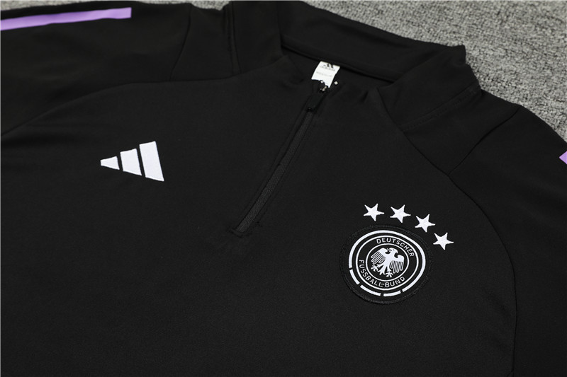 2024/2025 Player Edition Germany Pre-Match Jersey Black Half-zip training suit Football Jersey