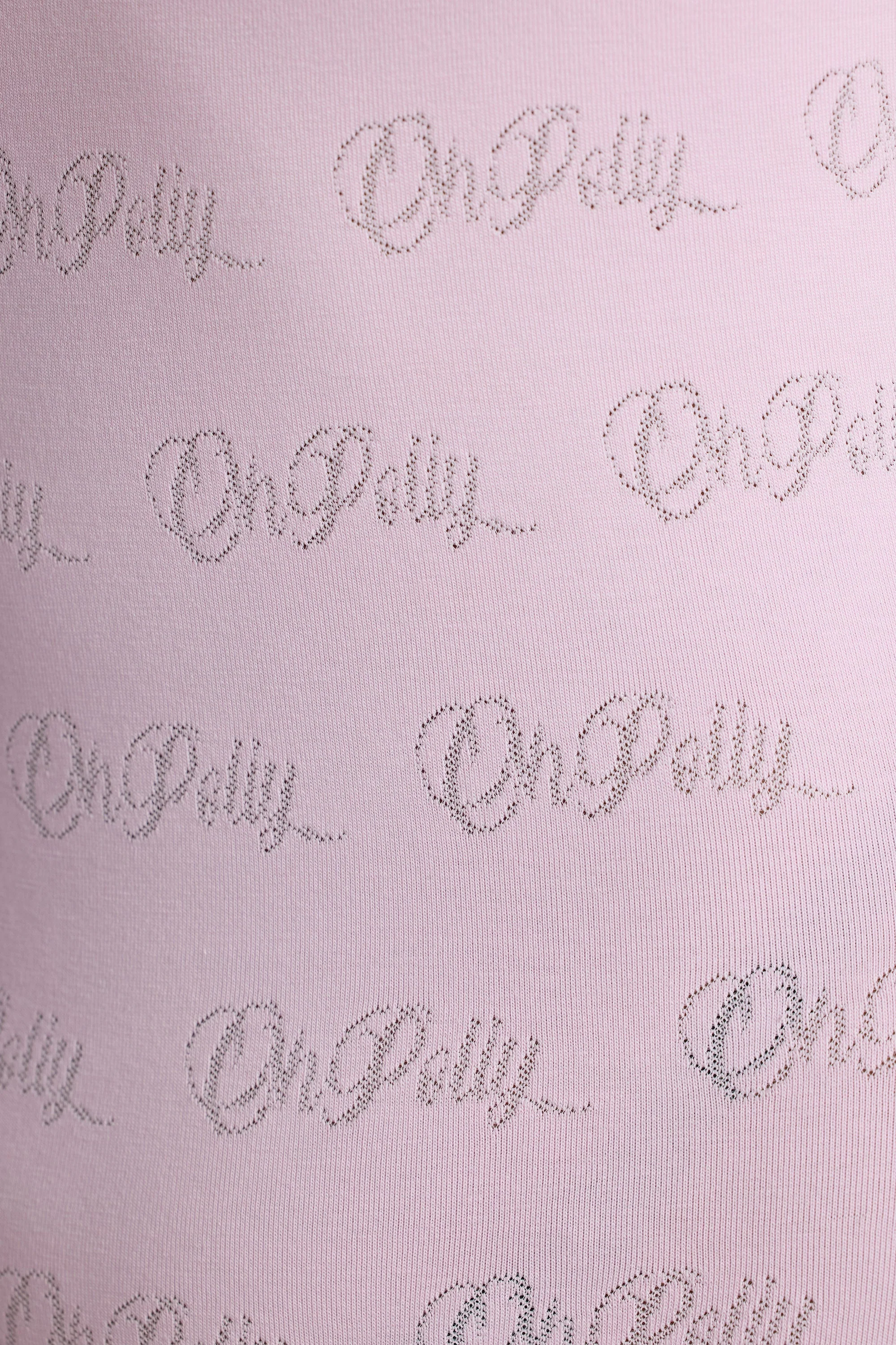 Strappy Low Back Pointelle Romper in Baby Pink