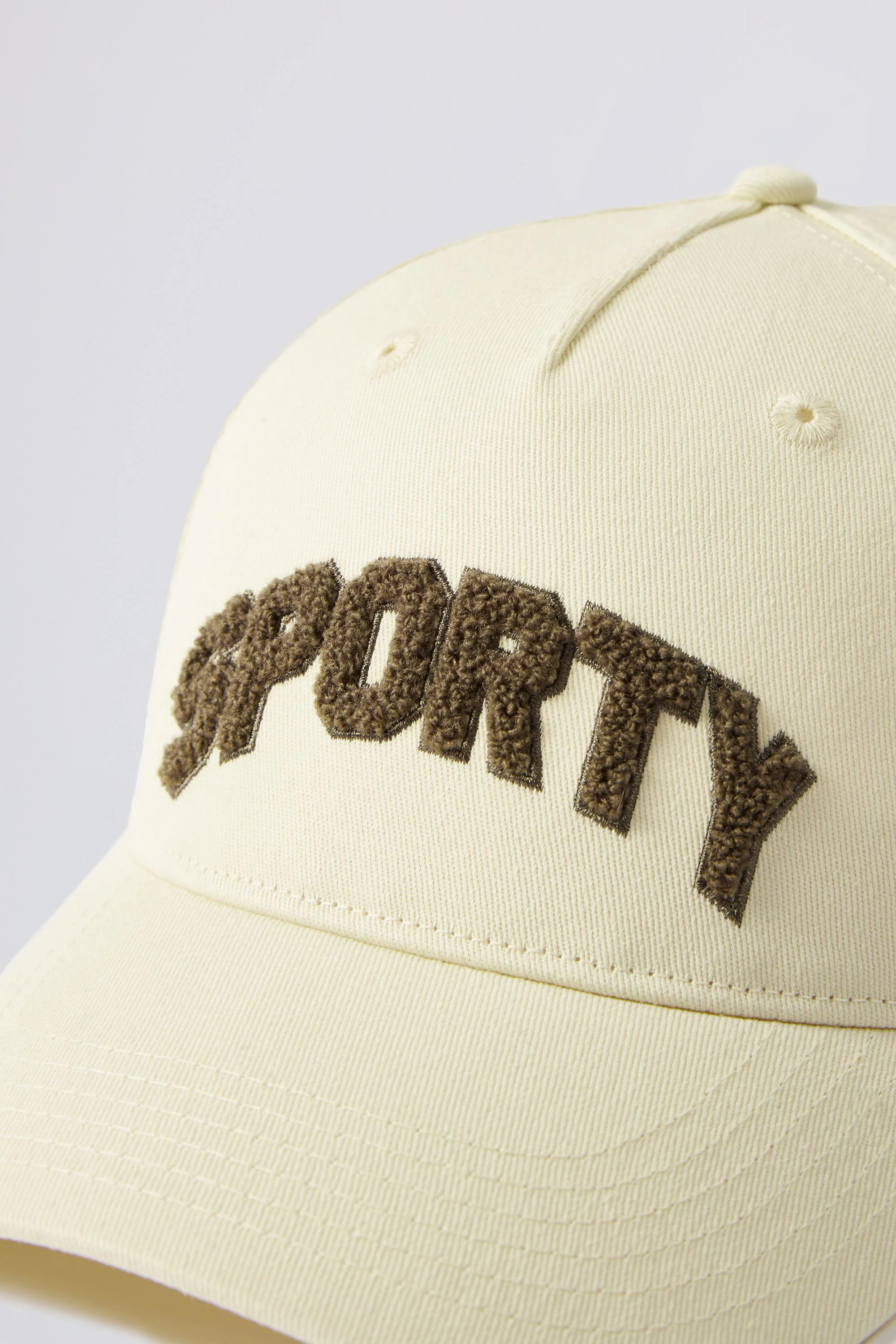 Appliqué Baseball Cap in Bone