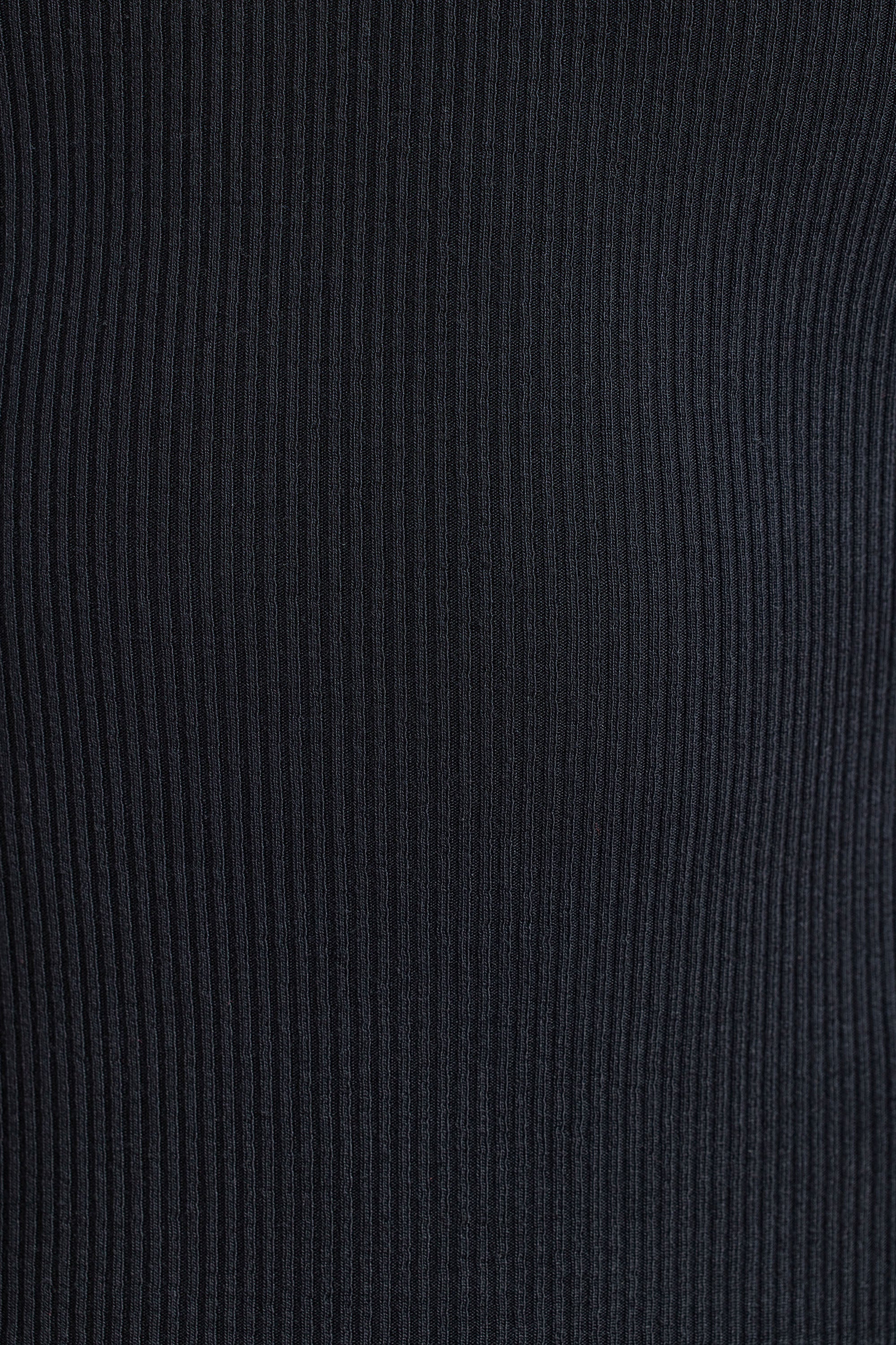 Ribbed Modal Long Sleeve Bodysuit in Black
