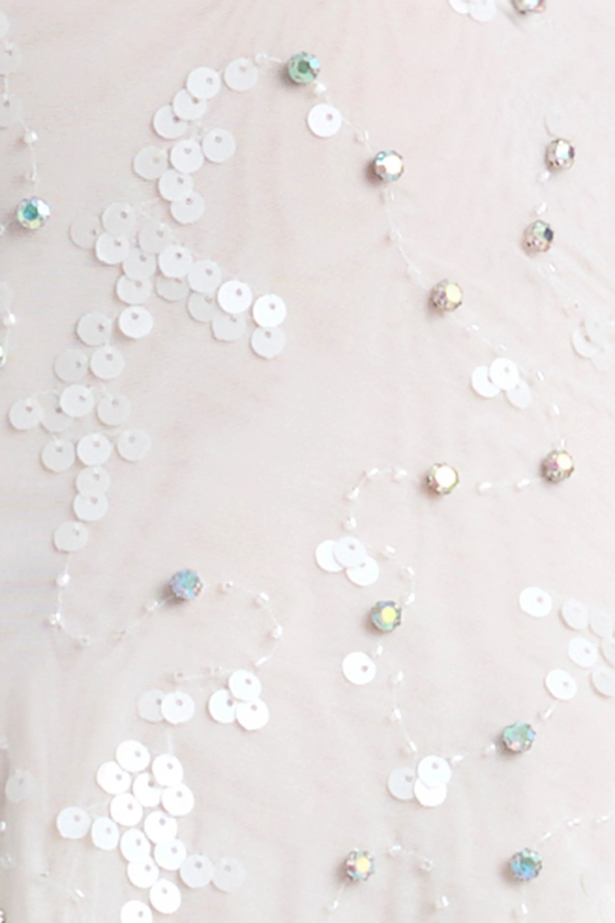 Embellished Multi-Strap Mini Dress in Ivory