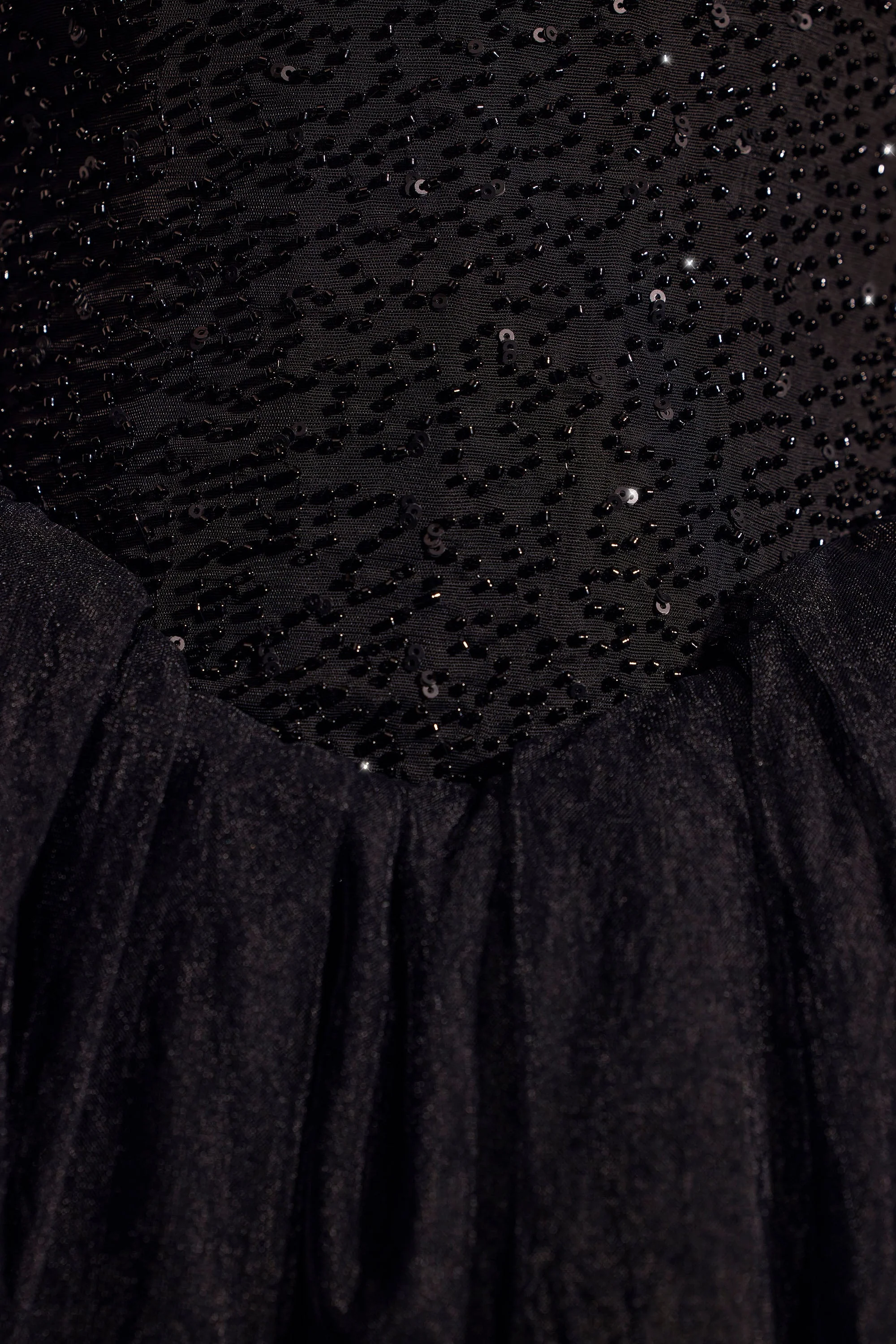 Embellished Corset Tulle Skirt Mini Dress in Black