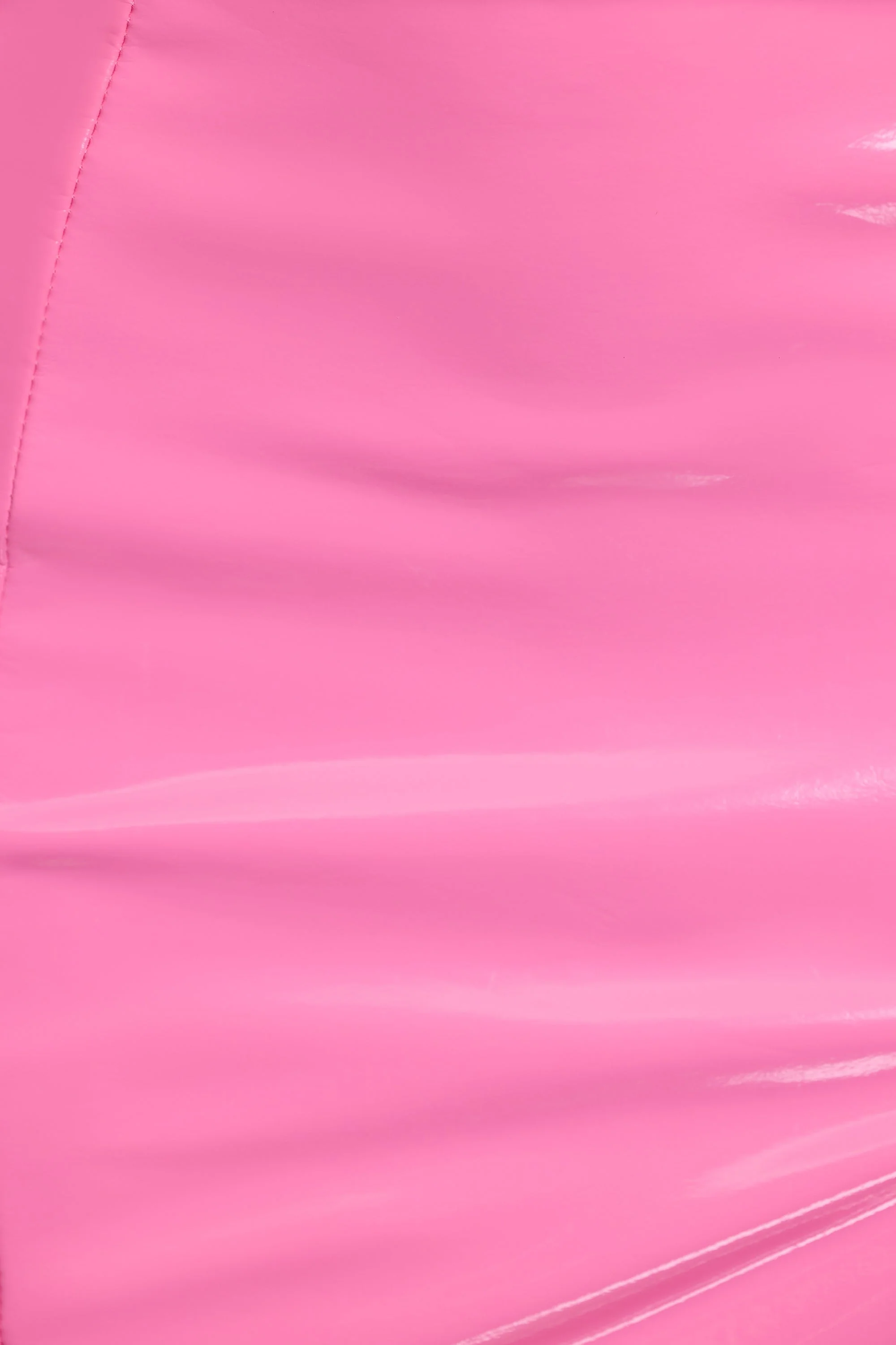 Vinyl Thigh Split Micro Mini Skirt in Pink