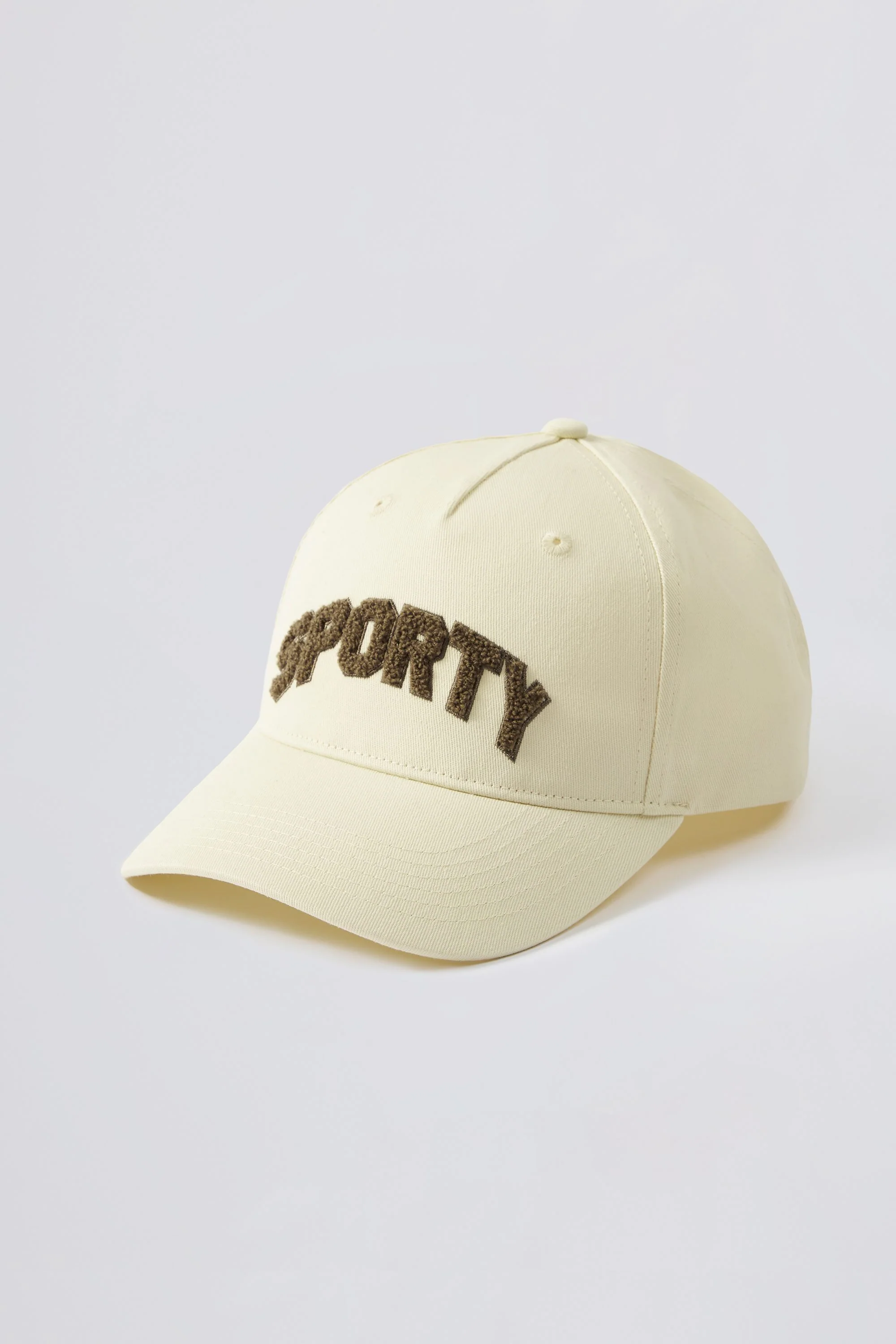 Appliqué Baseball Cap in Bone