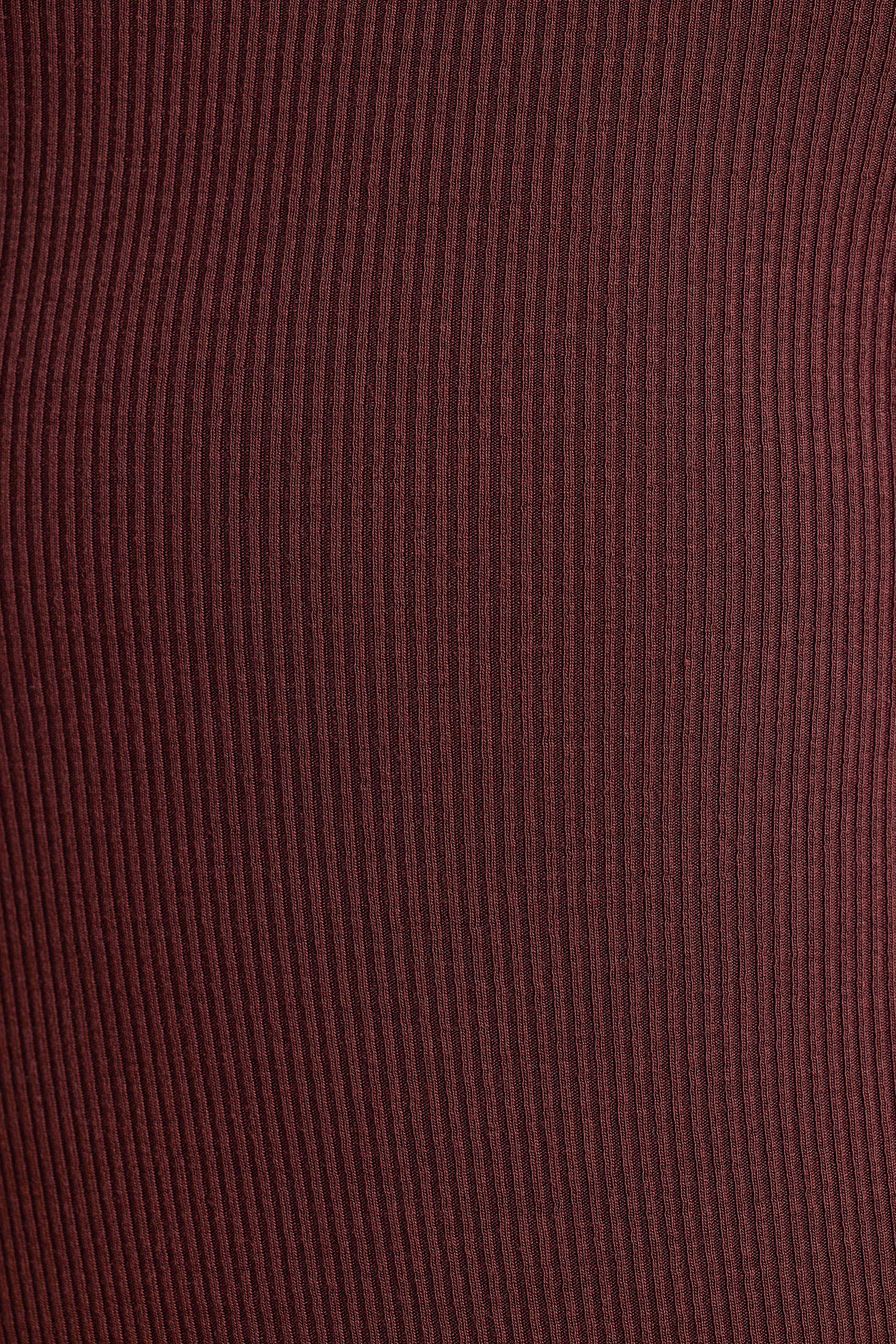 Ribbed Modal Long Sleeve Bodysuit in Espresso