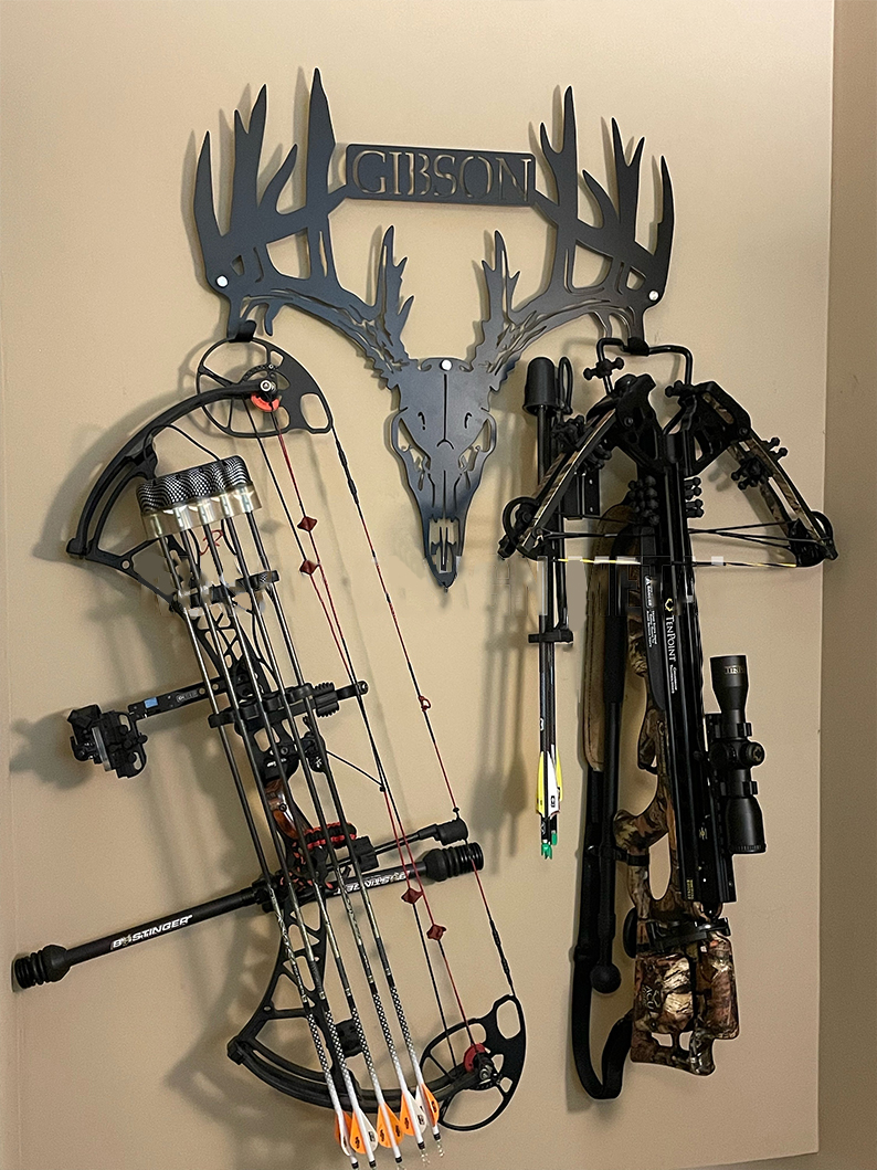 Halloween Sale - Personalized Metal Deer Skull Rack