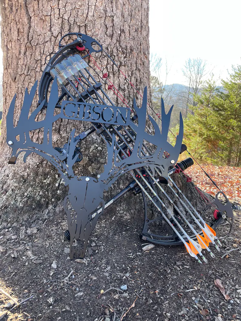 Halloween Sale - Personalized Metal Deer Skull Rack
