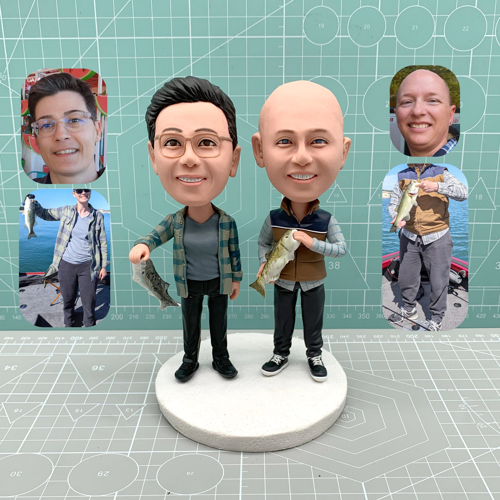 Custom fishing expert bobblehea-personalised fisherman exclusive souvenir/award,fisherman gifts.(ustomize the photos you want)