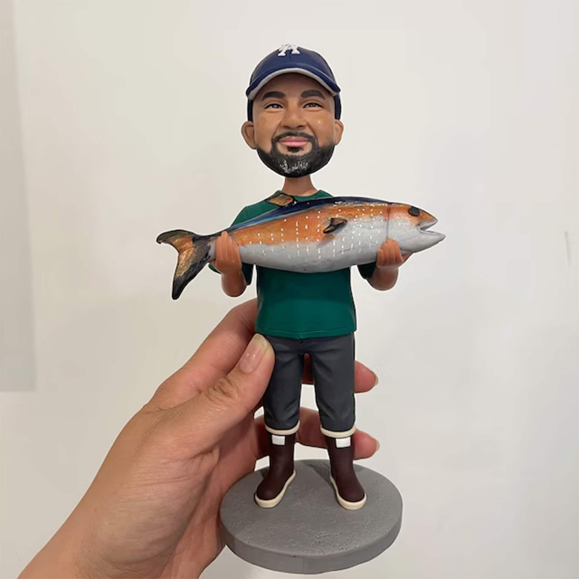 Custom fishing expert bobblehea-personalised fisherman exclusive souvenir/award,fisherman gifts.(ustomize the photos you want)