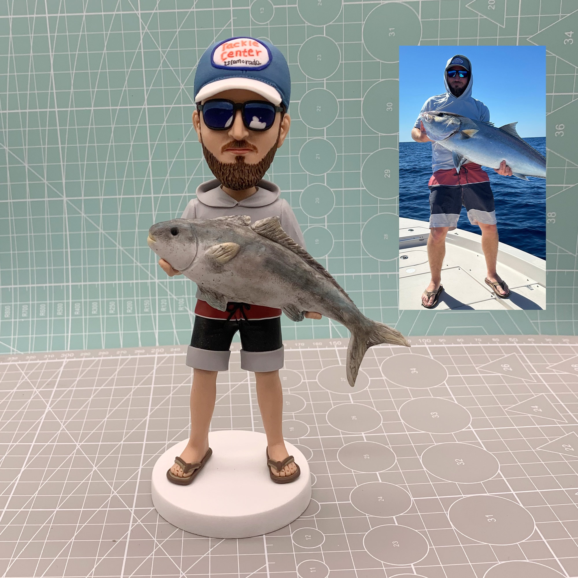 Custom fishing expert bobblehea-personalised fisherman exclusive souvenir/award,fisherman gifts.(ustomize the photos you want)