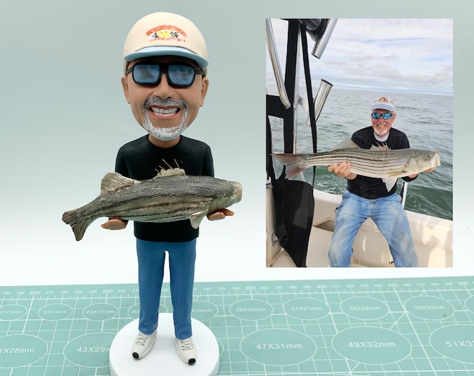 Custom fishing expert bobblehea-personalised fisherman exclusive souvenir/award,fisherman gifts.(ustomize the photos you want)