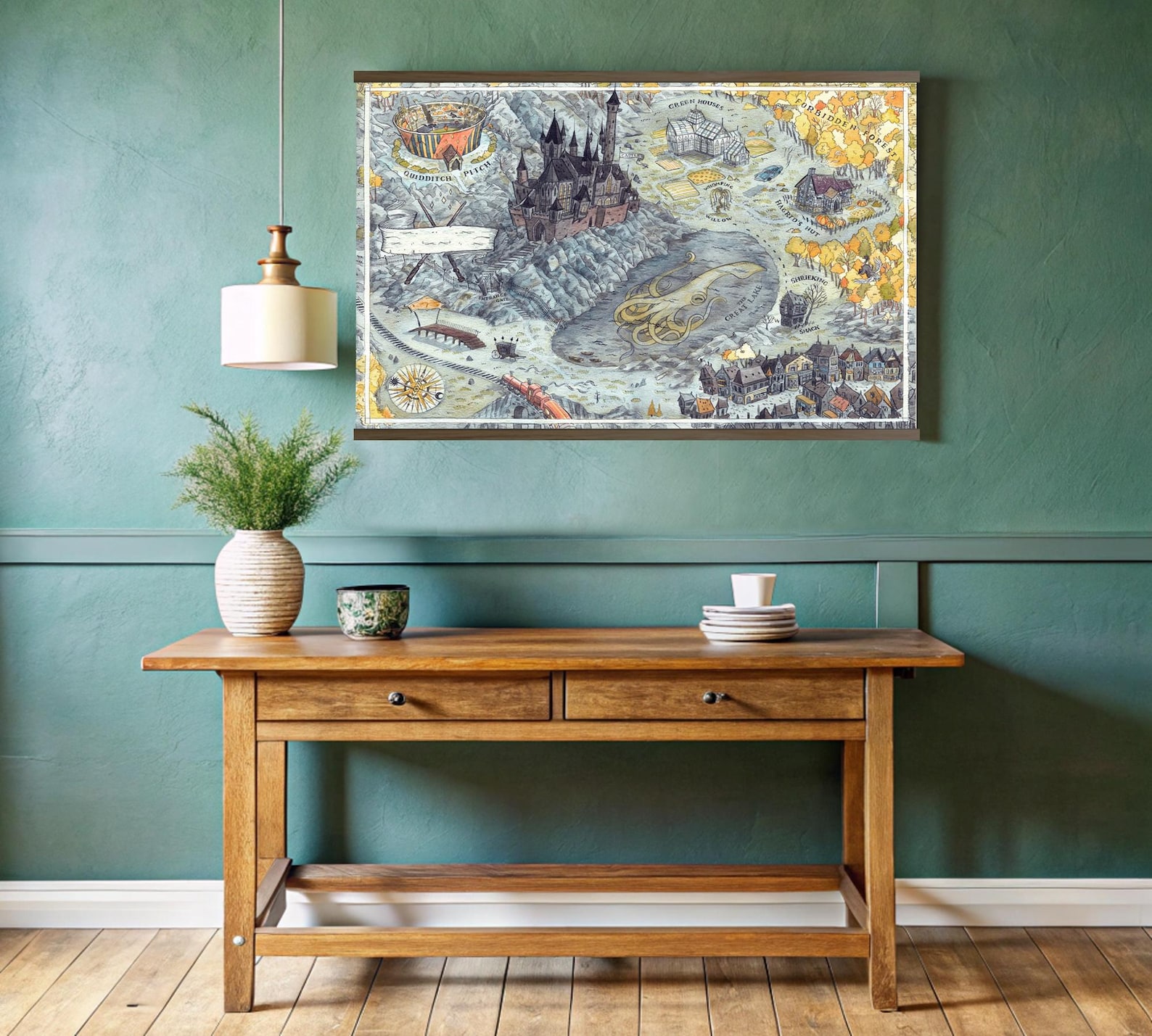 Hogwarts School of Witchcraft and Wizardry Map Tapestry - Harry Fans' Favorite Gift