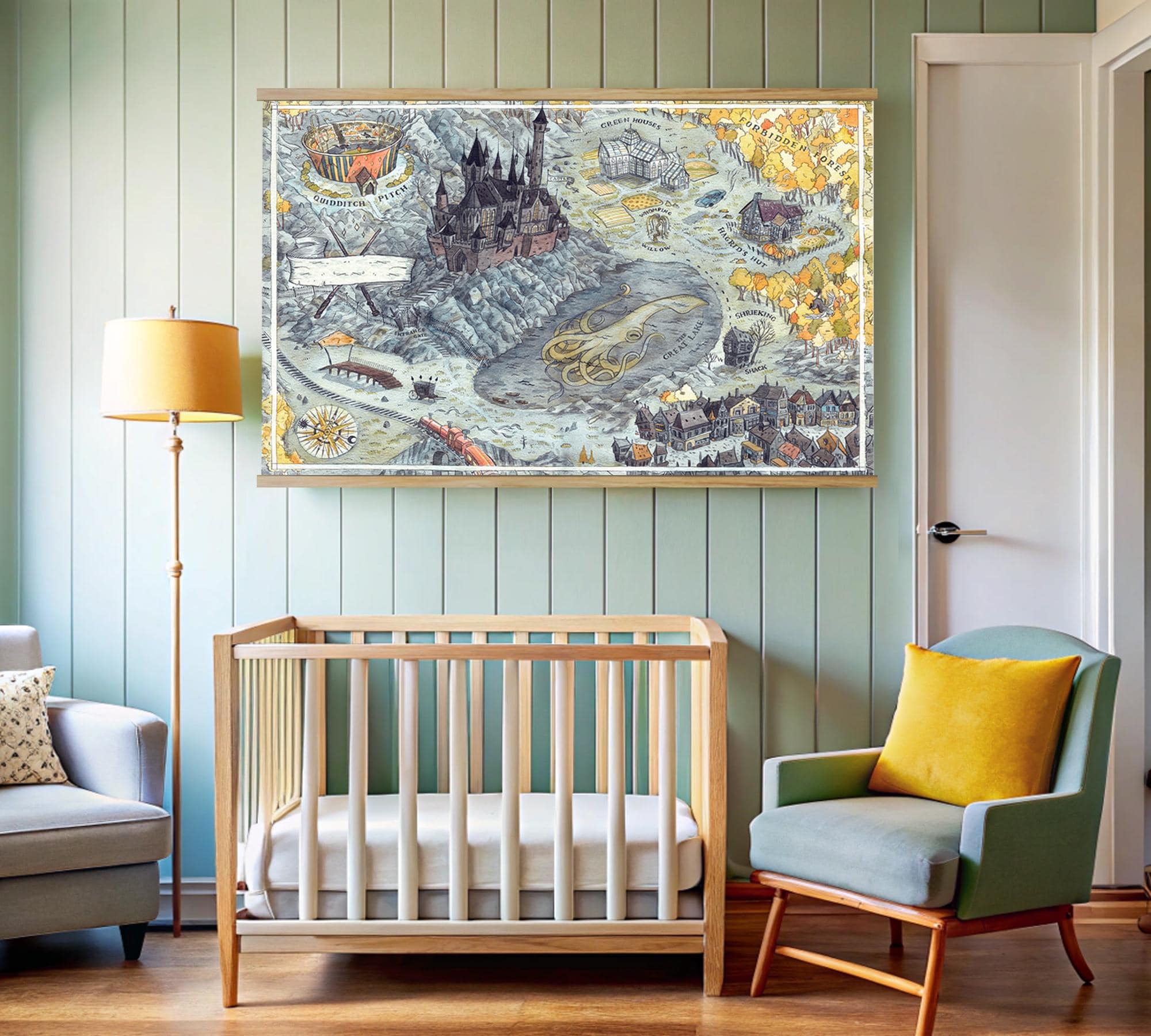 Hogwarts School of Witchcraft and Wizardry Map Tapestry - Harry Fans' Favorite Gift