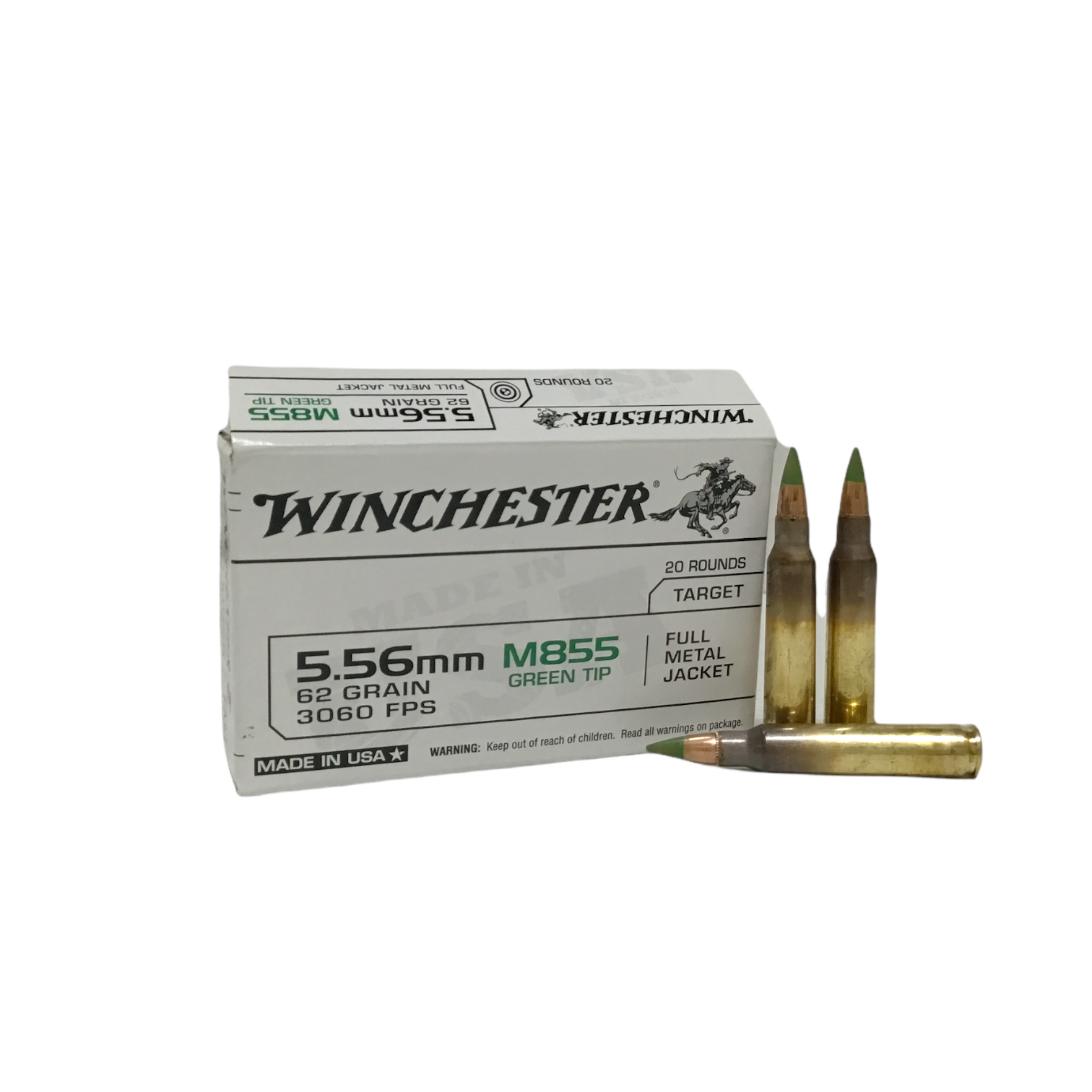 Winchester 5.56 62gr Green Tip