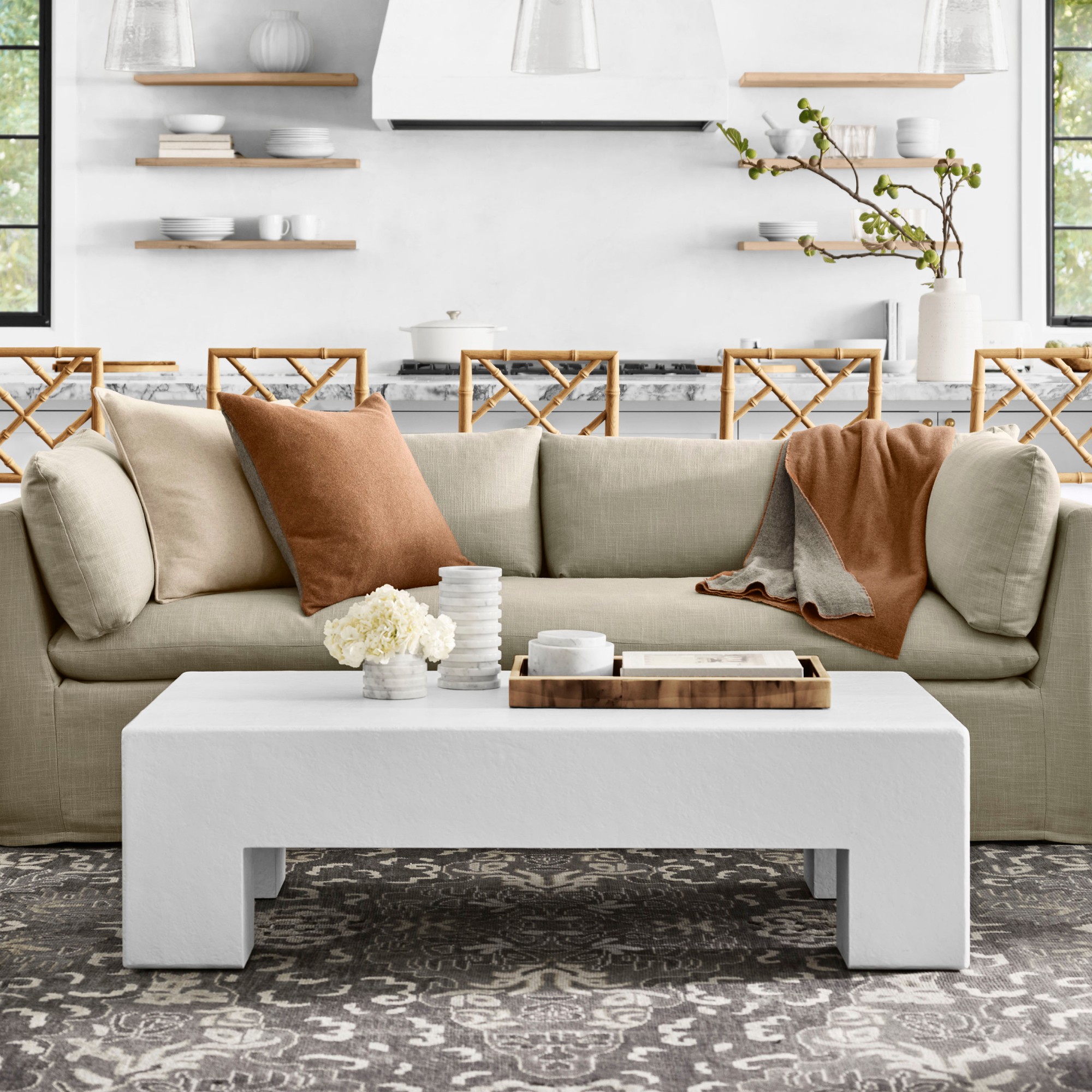 Matte White Square Coffee Table (48)
