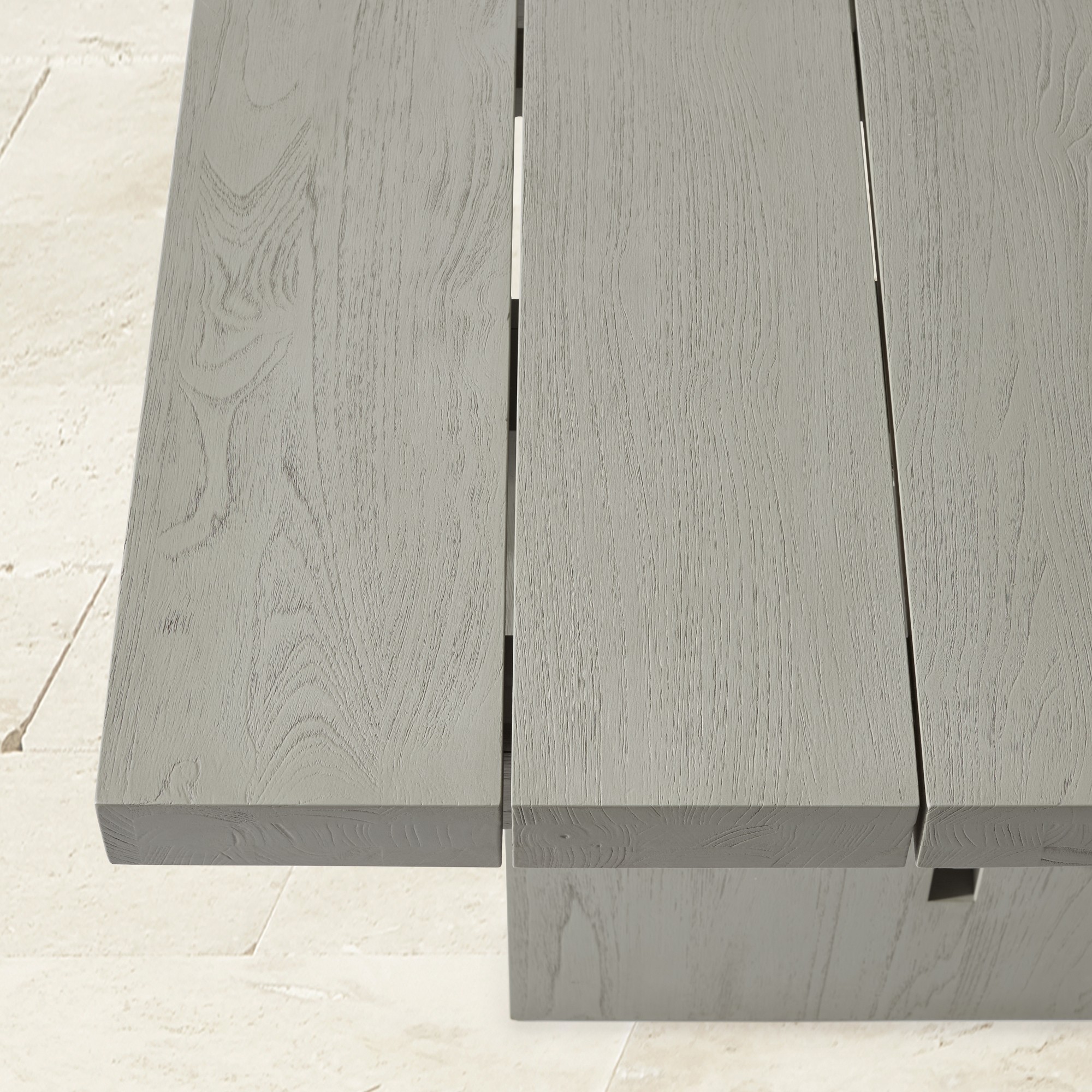 San Clemente Outdoor Grey Teak Rectangular Dining Table (84)