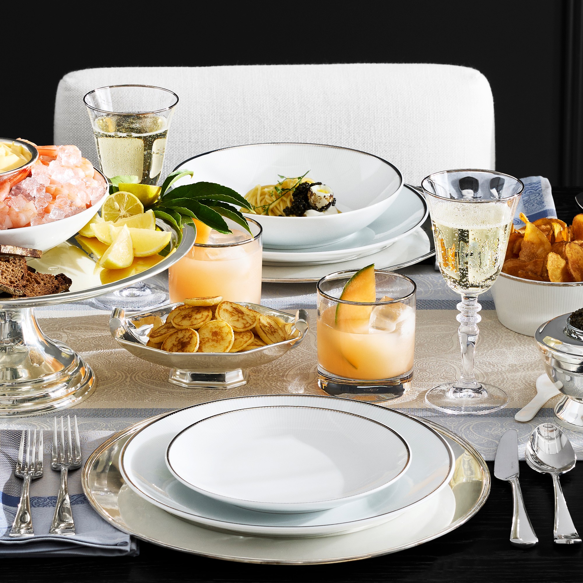 Silver Rim Wine Glasses