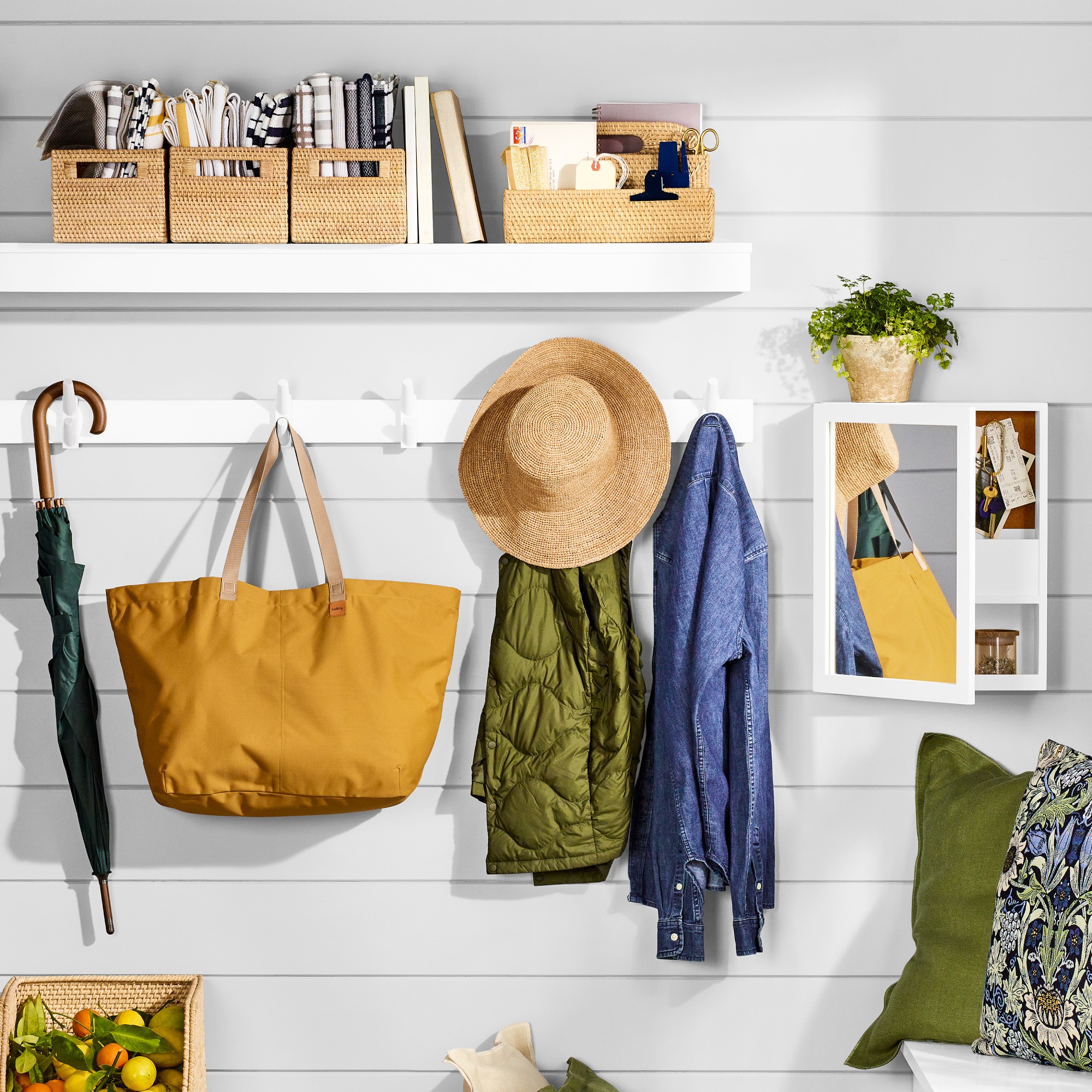 Hold Everything Adjustable Row of Hooks, 48