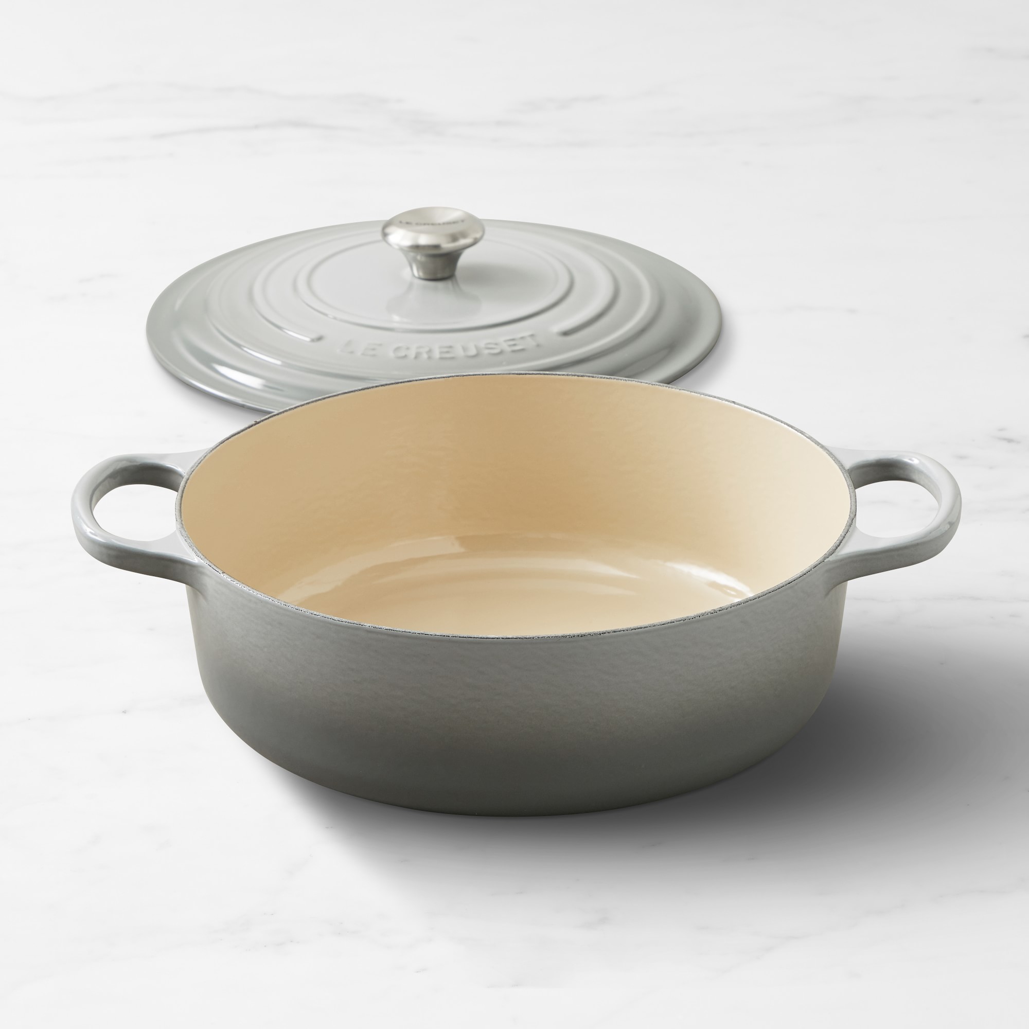 Le Creuset Signature Enameled Cast Iron Round Wide Dutch Oven, 6 3/4-Qt.