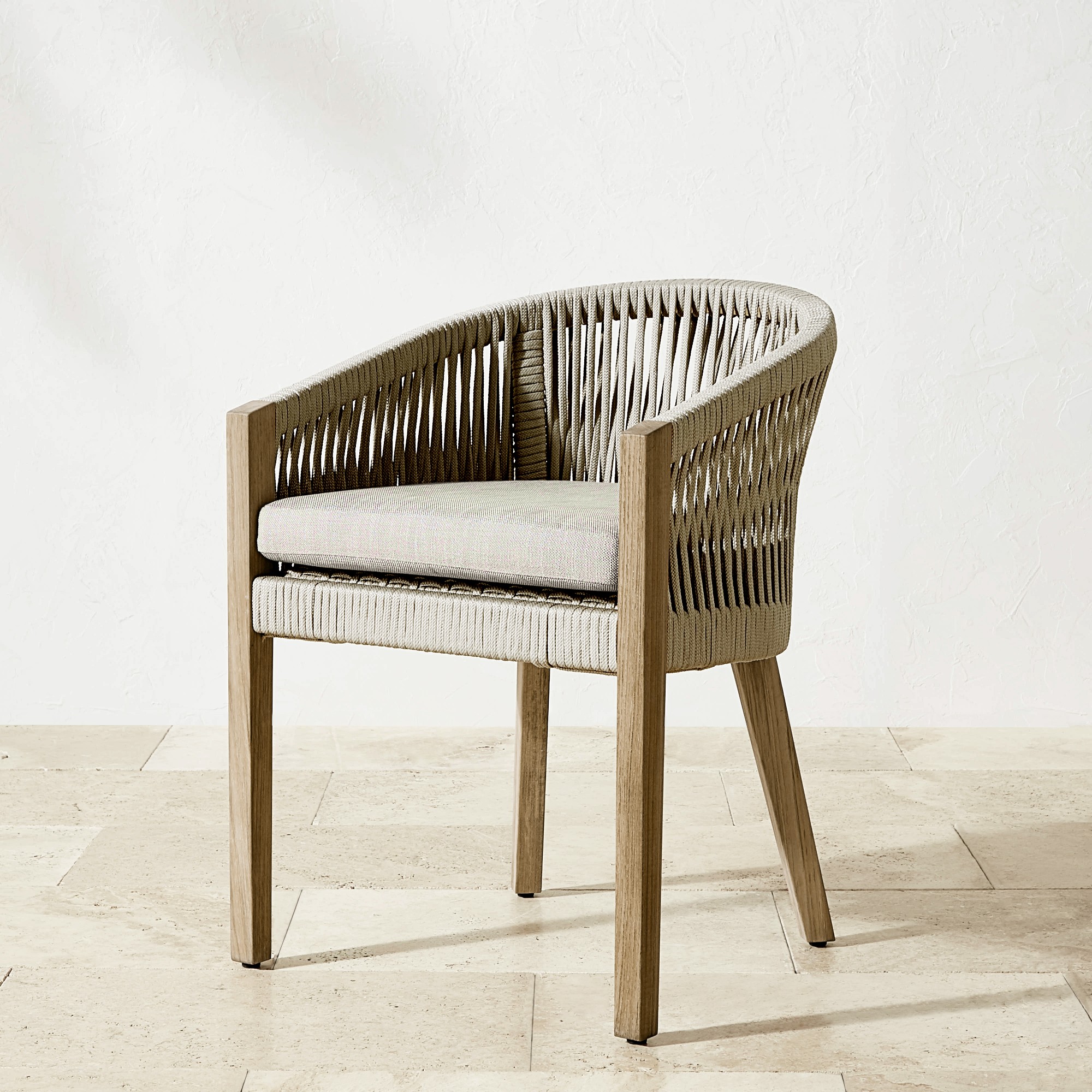 Larnaca Fiberstone Dining Table & Teak Pasadena Dining Chairs (96-108)