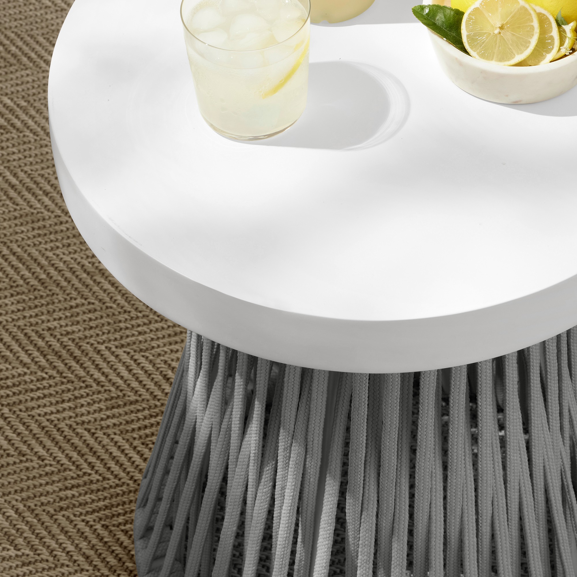 Pasadena Outdoor Fiberstone and Rope Side Table (18)