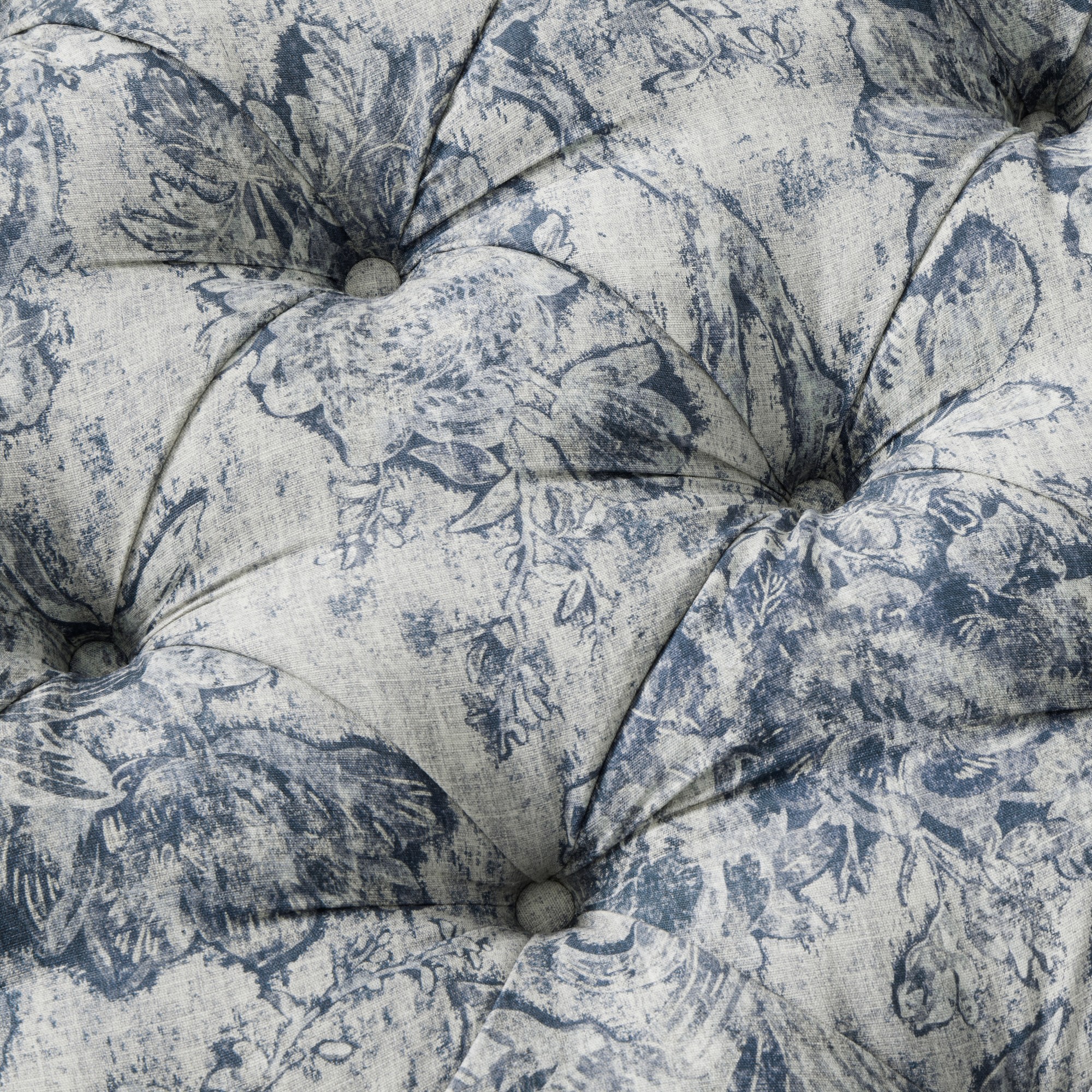 Sanderson x Giles Deacon Fairfax Bench Ottoman, Turned Leg with Tufted Top (26-61)