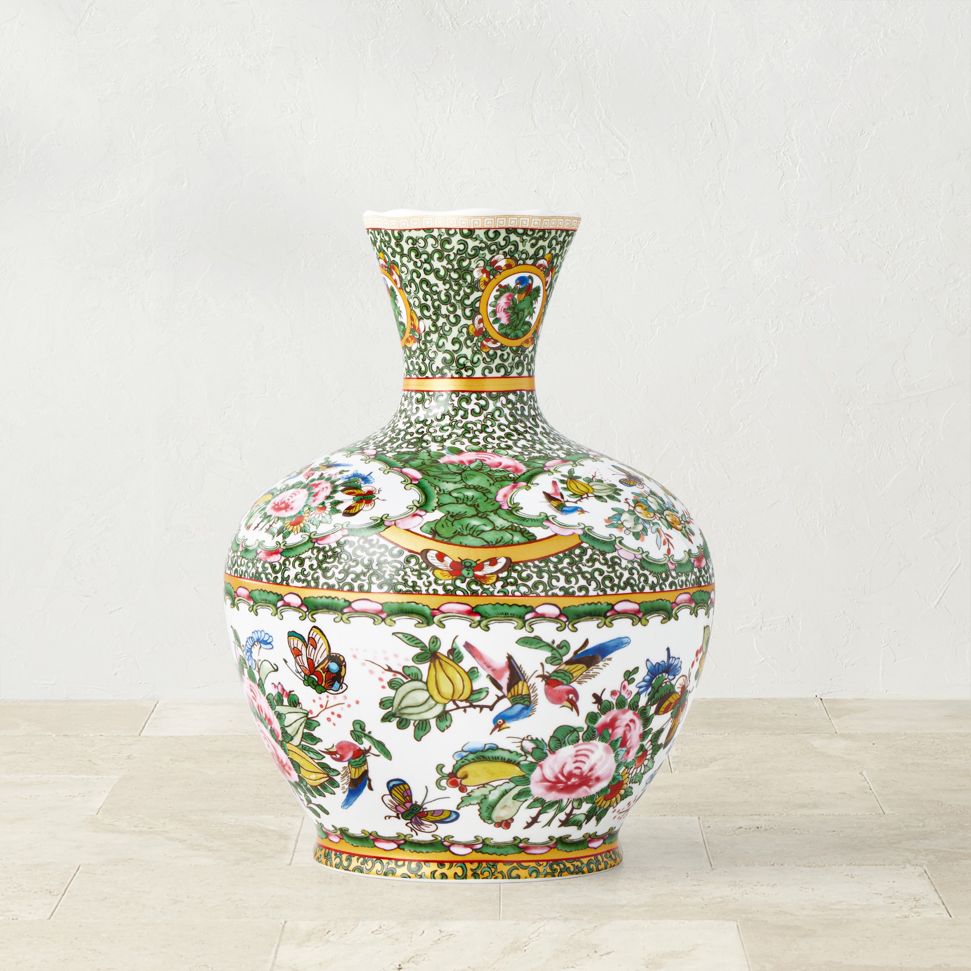Famille Rose Vase, Medium