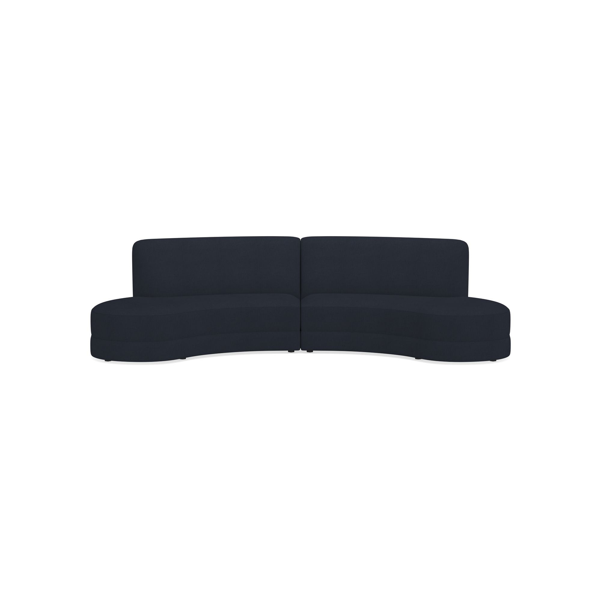Capri 2-Piece Bumper Armless Sectional (132)