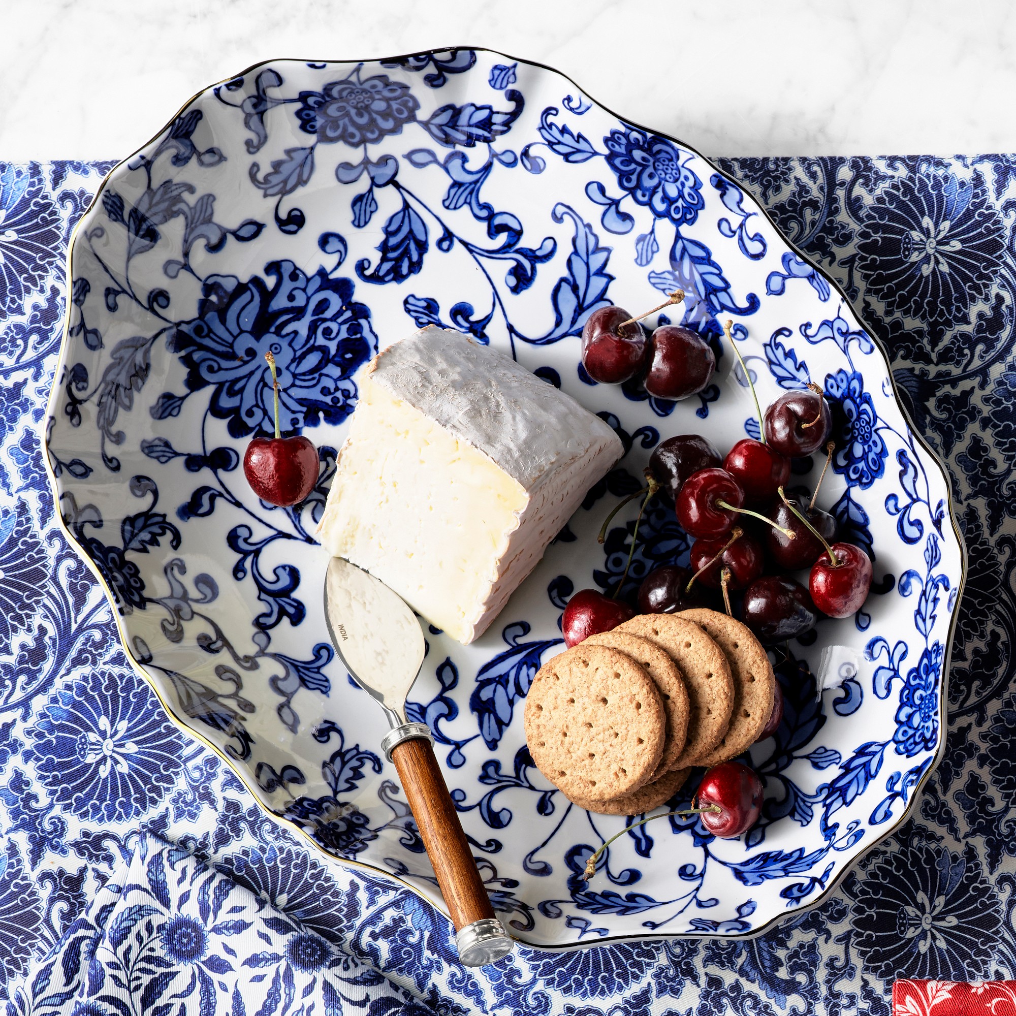 Marlo Thomas x Williams Sonoma Blue Table Runner